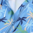 thumbnail image 6 of NIEWTR Toddler Baby Boy Swimsuit Kids Rash Guard Short Sleeve One Piece Bathing Suit Swimwear(Sky Blue,3-6 Months), 6 of 7