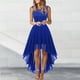thumbnail image 1 of Vestidos de Fiesta Elegantes de gasa Vestido de fiesta irregular Vestido de fiesta con costuras de encaje Vestido de noche Ygjytge Azul T XL para Mujer, 1 of 8