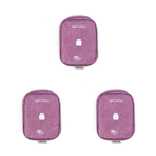 yingyy Emergency Organizer for Zipper Closure Household Empty Storage Bag Classification Dust-proof Students Survival Package Case Purple Small 3Set
