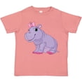 thumbnail image 3 of Inktastic Cute Purple Hippo Girls Toddler T-Shirt, 3 of 5
