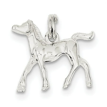 Sterling Silver Horse Charm (0.8in)