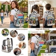 thumbnail image 5 of Kuiaobaty 3 Piece Clear Backpack and Lunch Bag Set for Boys Girls Hole Clear Backpack and Pencil Case See Through PVC Bookbag with Lunch Box for School, Hole Yorkshire Terrier Print, 5 of 5