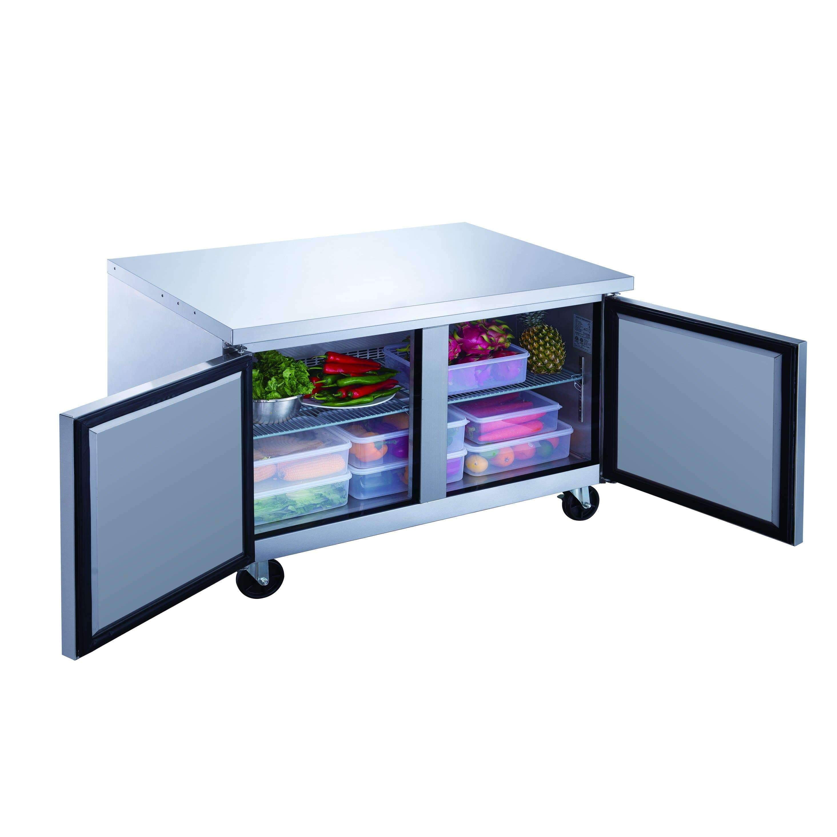 Dukers DUC60F 60 cu ft 2-Door Stainless Steel Commercial Freezer