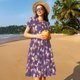thumbnail image 4 of Disketp Butterflies And Floral para Vestido de Manga Corta para Mujeres, Vestidos de Verano para Mujeres, Casual y Holgado para la Playa, 4 of 6