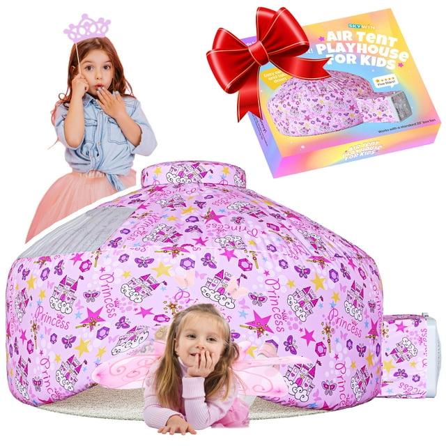 Carpa inflable Skywin para niños con estampado espacial de 195 x 127 cm