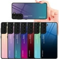thumbnail image 2 of Gradient Glass Soft Edge Phone Case, Multi-Color Available, Drop-Proof and Wear-Resistant for Samsung Galaxy S24 S23 S22 S21 S20 Ultra Plus Note20 Phone Case (A4,Note 20), 2 of 8