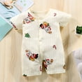 thumbnail image 2 of Gubotare Boy Clothes Unisex Baby Romper Bodysuit One-Piece Baby Clothes Size 6-12 Months (Red,6-12 Months), 2 of 4