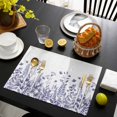 thumbnail image 3 of Purple Spring Floral Placemats Set of 8, Watercolor Elegant Pastoral Flowers Placemats for Dining Table, Place Mats for Kitchen Tabletop, Waterproof Wipeable Dining Table Mats Set, 3 of 9