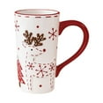 thumbnail image 1 of Taza navideña, taza alta para sopa con asa, taza con marca en relieve, taza navideña para la mañana Copa alta, 1 of 9