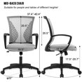 thumbnail image 7 of BestOffice Ergonomic Office Chair, Lumbar Support, Rolling Swivel for Men, Women(Grey), 7 of 7