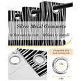 thumbnail image 5 of Black Striped Blackout Curtains 90 Inch Length 2 Panels Set for Living Room Bedroom, Retro Wave Lines Texture Simple Privacy Window Treatment Thermal Insulated Black Out Drapes 52"x90", 5 of 8