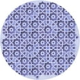 thumbnail image 1 of Ahgly Company Machine Washable Indoor Round Transitional Slate Blue Area Rugs, 4' Round, 1 of 7