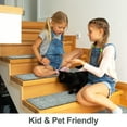 thumbnail image 5 of Stair Treads for Wooden Steps Dark Green 8"x30" Stair Treads Non Slip, Rubber Backing Stair Runner Washable Carpet for Stairs, Indoor Safety Staircase Step Treads for Kids Elder Dogs, 5 of 7