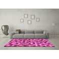 thumbnail image 3 of Ahgly Company Indoor Square Oriental Pink Modern Area Rugs, 4' Square, 3 of 4