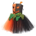 thumbnail image 5 of 3PCS Pumpkin Halloween Dresses Kids Girls Princess Birthday Party Dress up Outfit with Headband Bags Set 2T, 5 of 6