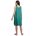thumbnail image 4 of Moomaya WoMen's Solid A-Line Sleeveless Nightdress Cotton Sleepwear Gown, 4 of 6