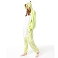 thumbnail image 2 of Leesechin Clearance Womens Pajamas Jumpsuit Winter Slim Fit Adult Onesie Costume Plush One-piece Jumpsuit Nightshirts Pajamas for Women Green L, 2 of 6