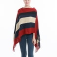 thumbnail image 4 of Summer Clearance Sale! Pitauce Cover Up for Women Patchwork V Neck Crochet Poncho Knitting Cape Asymmetric Tassel Hem Shawl Versatile Wrap Tops, 4 of 6
