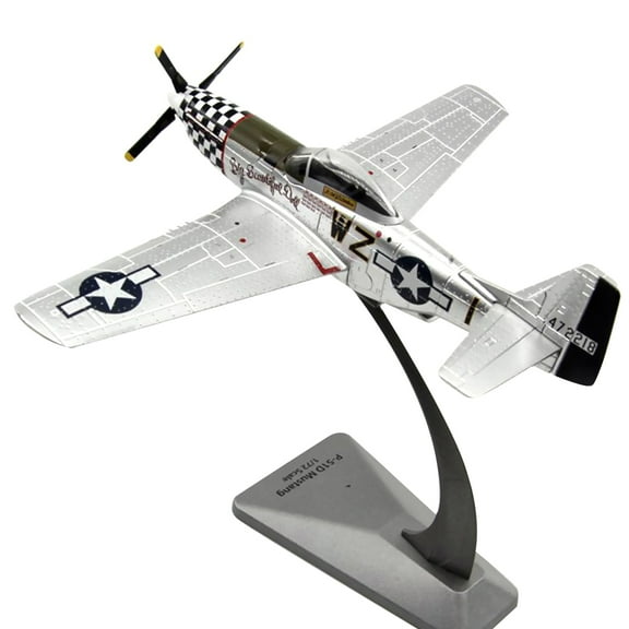 JIAHAOO Diecast Military Airplane P 51 Mustang 1/72 Scale US WWII Alloy Aviation Collectible Display Souvenir AF1