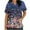 #2-Multicolor, variant on Pntutb Womens Plus Size Short Sleeve V-Neck Tops Uniform Printed Pockets Blouse Nursing