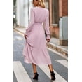 thumbnail image 2 of Vestido PRETTYGARDEN Floral Boho Cruzado con Escote en V y Mangas Largas Talla Grande, 2 of 6