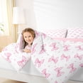 thumbnail image 3 of Erosebridal Cute Bow Knot 7 Pieces Bedding Comforter Set For Girl Kids,Ribbon Bowtie Pink Bows Stars Full Bedding Set,Reversible, 3 of 7