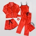 thumbnail image 2 of Girls Pajama Set Dot Print Long Sleeve Collared Sleepwear and Loungewear Outfit for Kids Red 10 Years-11 Years, 2 of 4