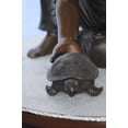 thumbnail image 3 of Nifao Boy Pushing Turtle Outdoor Fountain Statue, Bronze Garden Water Feature Sculpture for Patio & Yard – Garden Outdoor Decor Sculpture, 18"L x 20"W x 19"H, 3 of 11