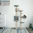 thumbnail image 3 of Gymax 56.5'' Multi-Level Cat Tree Kitten Climbing Tower w/Sisal Post & Spacious Perches, 3 of 10