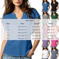 thumbnail image 3 of ClodeEU Women's V Neck Ruffle Flutter Short Sleeve Blouse,Solid Loose Casual Summer Top Hot Pink,Women's Plus M, 3 of 5