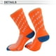 thumbnail image 4 of Calcetines de ciclismo Unique Bargains, absorbentes de sudor, antiolor, antifricción, azul y naranja, tamaño L, neutros, patrón en X., 4 of 6