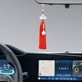 thumbnail image 6 of jiaping Car Interior Lotus Pendant Dangling Tassel Lucky Ornament Hanging Decoration for Red, 6 of 9