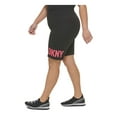 thumbnail image 3 of DKNY SPORT Womens Black Fitted Pocketed Pull On Logo Graphic High Waist Shorts Plus 2X, 3 of 3