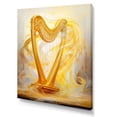 thumbnail image 2 of Designart "Harmonic Harp In Majestic Gold IV" Music Wall Decor, 2 of 7