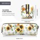 thumbnail image 3 of Easygdp Sunflowers Leaves And Birds para Estuche de Lápices de Cuero, Estuche de Papelería de Cuero, Estuche de Gran Capacidad con Cremallera, 3 of 7