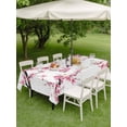 thumbnail image 4 of Outdoor Tablecloth with Umbrella Hole for Patio/Picnic/Party/Camping, Pink Flowers Waterproof Table Cloth Rectangle Table Cover Washable, Pink Blossoms Botanical Floral Branches (60"x 84"), 4 of 8