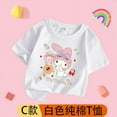 thumbnail image 6 of Sanrio Anime Kawaii My Melody Short-sleeved T-shirt Cartoon Pure Cotton Cute Girl Summer Casual Clothing Top Gift, 6 of 26