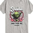 thumbnail image 3 of Star Wars - Valentine Yoda One For Me - Toddler And Youth Short Sleeve Graphic T-Shirt, 3 of 5
