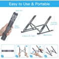 thumbnail image 4 of Support Ordinateur Portable, Support Ordinateur Portable Pliable avec 8 Niveaux Réglables, Refroidisseur en Aluminium Ventilé Ergonomique Compatible avec MacBook, Dell XPS, HP, Lenovo, Tablette, Téléphone, 4 of 8