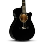 Rogue RA-090 Concert Cutaway Acoustic-Electric Guitar Black