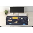 thumbnail image 2 of Space Computer Mouse Pad, Simplistic Solar System Concept with Circular Orbits in Cartoon, Rectangle Non-Slip Rubber Mousepad X-Large, 35" x 15" Gaming Size, Multicolor, by Ambesonne, 2 of 2