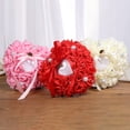 thumbnail image 6 of Lomubue Rings Bearer Pillow Great Visual Effect Decorative Artificial Pearl Wedding Engagement Ring Cushion for Bride, 6 of 10