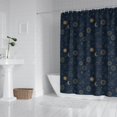 thumbnail image 2 of Dark Blue Sun Moon Cloud Star Pattern Shower Curtain 72"x72" ,Bathroom Decorative Shower Curtains Set with 12 Hooks,Modern Waterproof Washable Shower Curtain, 2 of 6