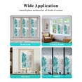 thumbnail image 6 of Window Privacy Film,Turquoise Green Grey Ombre UV Sun Blocking Window Tint Film Heat Control One Way Blackout Window Film,Geometric Gradient Marble Color Block Non Adhesive Static Cling 17.7x39.3 In, 6 of 7