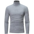 thumbnail image 2 of zfwon Mens Long Sleeved T Shirts Turtleneck Solid Color Tops Basic Undershirt Fashion High Neck Thermal Base Layer Pullovers Lightweight Warm Bottom Basic Tops, 2 of 5