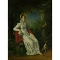thumbnail image 2 of François Gérard 14x18 Gold Ornate Wood Frame and Double Matted Museum Art Print Titled - Carolina Ferdinanda Louisa of Sicily (1798-1870). Wife of Charles Ferdinand, Duc De Berry, in the Par, 2 of 4