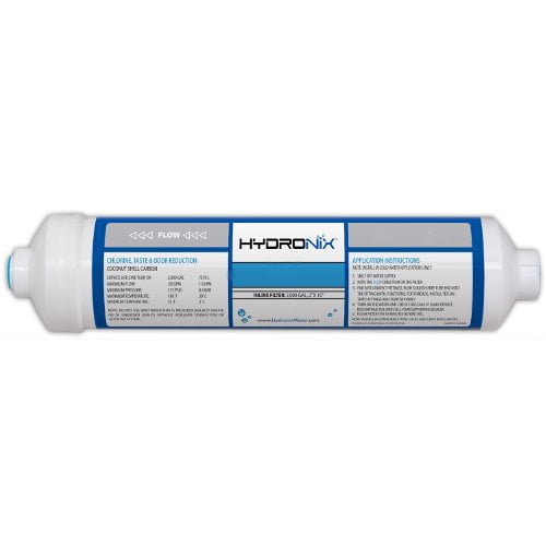 Hydronix ICF-10Q 1/4 Inch Quick Connect Inline Coconut Carbon Water Filter