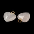 thumbnail image 2 of 20pcs Rose Quartz Pendants Heart with Golden Brass Loops 15~15.5x12~12.5x4.5~5.5mm Hole: 2mm, 2 of 2