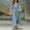 Light Blue, variant on Morttic Women's Solid Color V-Neck Puff Sleeve Flowy Maxi Dress – Empire Waist Boho Casual Vacation Beach Long Dress Beige,S