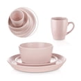 thumbnail image 2 of Stone Lain 16 Pieces Stoneware Round Dinnerware Set, Pink, 2 of 2